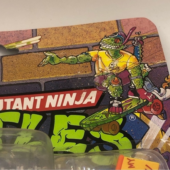 Bnib 90s TMNT Make My Day Leo Action 1990 Mirage Studios Playmates Toys - Picture 5 of 6